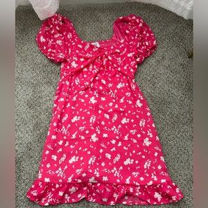 Hott Pink floral Easter dress